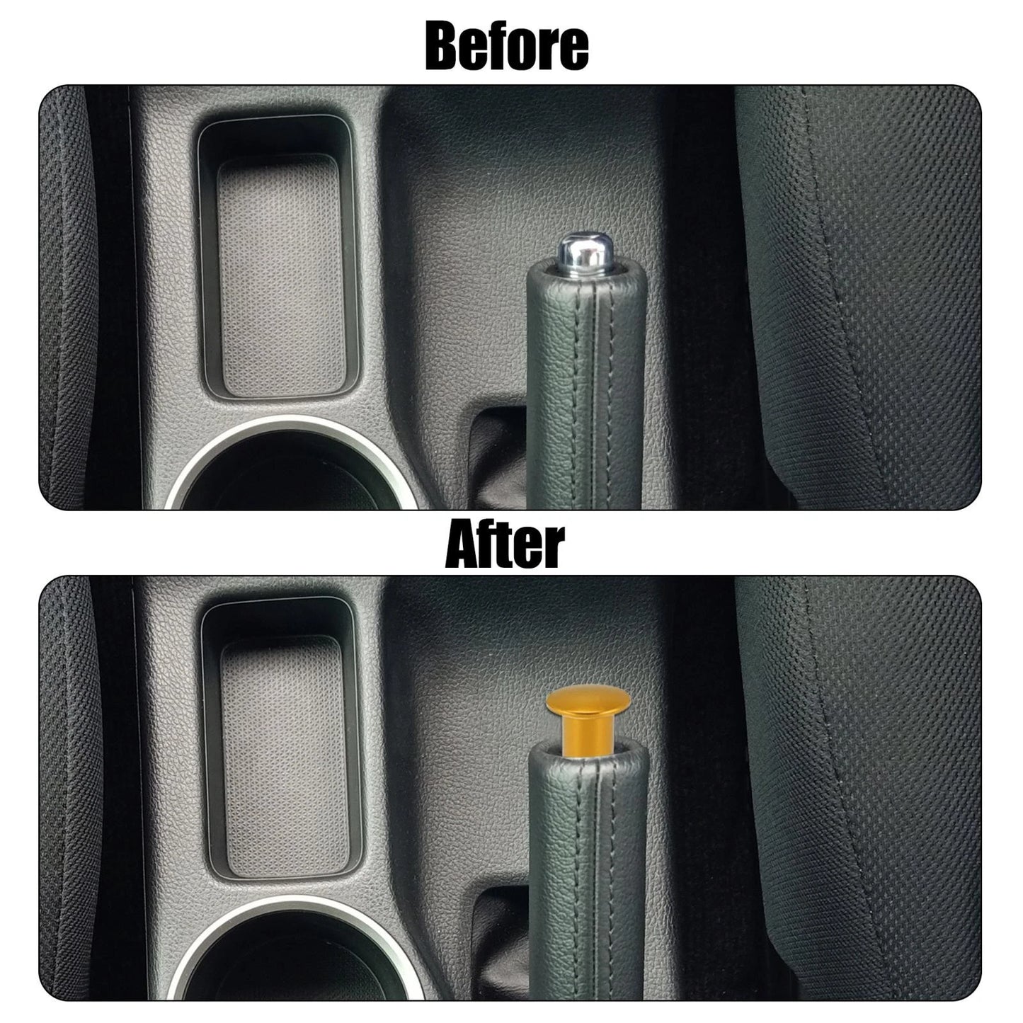 Gold Tone Handbrake Spin Knob Button for Toyota 86 Scion FR-S Subaru BRZ