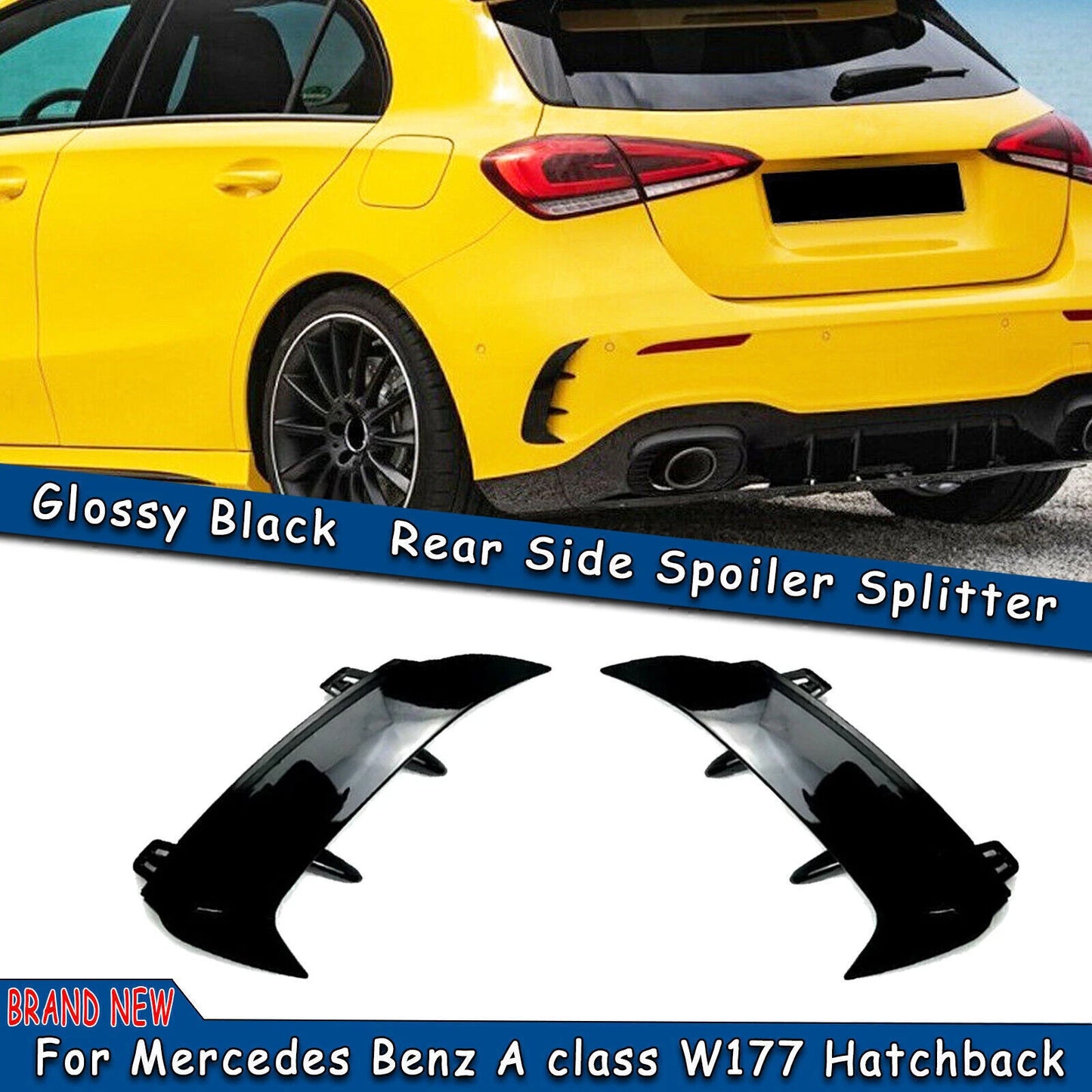 Rear Side Decorative Cover Trim for 2018-2022 Benz A-Class W177 Hatchback