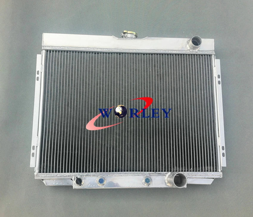 Aluminum Radiator & Shroud & Fans for 1967-1970 Ford Mustang Ranchero Torino