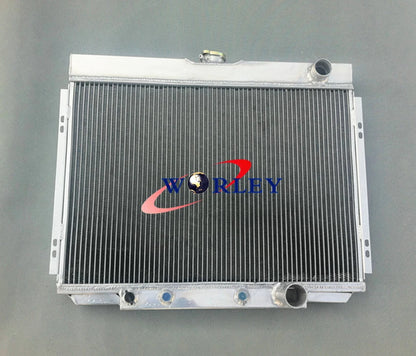 Aluminum Radiator & Shroud & Fans for 1967-1970 Ford Mustang Ranchero Torino