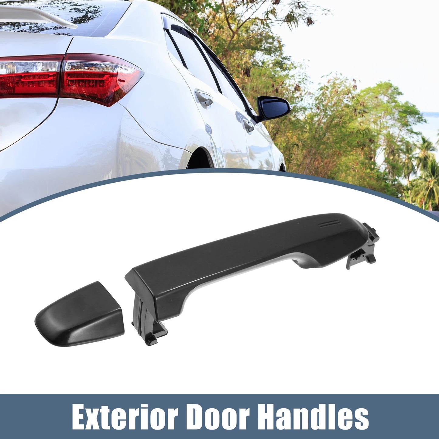 Black Rear Left or Right Exterior Door Handle for Toyota Camry (2018-2023)