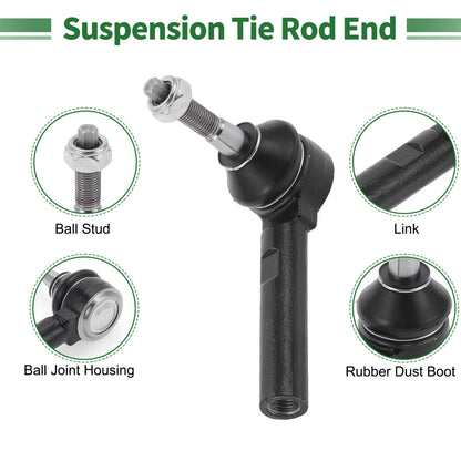 8 Pcs Front Suspension Kit Tie Rod Ends Sway Bar Links for Dodge