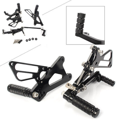 Black Rearset Footpegs for Triumph T595 509 955i 1050 Speed Triple (2006-2012)