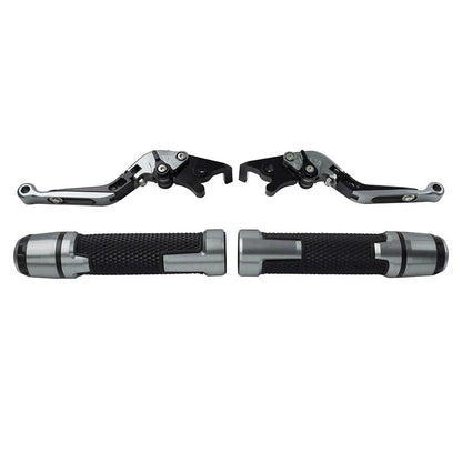 Folding Extendable Brake Clutch Levers & Handlebar Grips for Suzuki GSR750