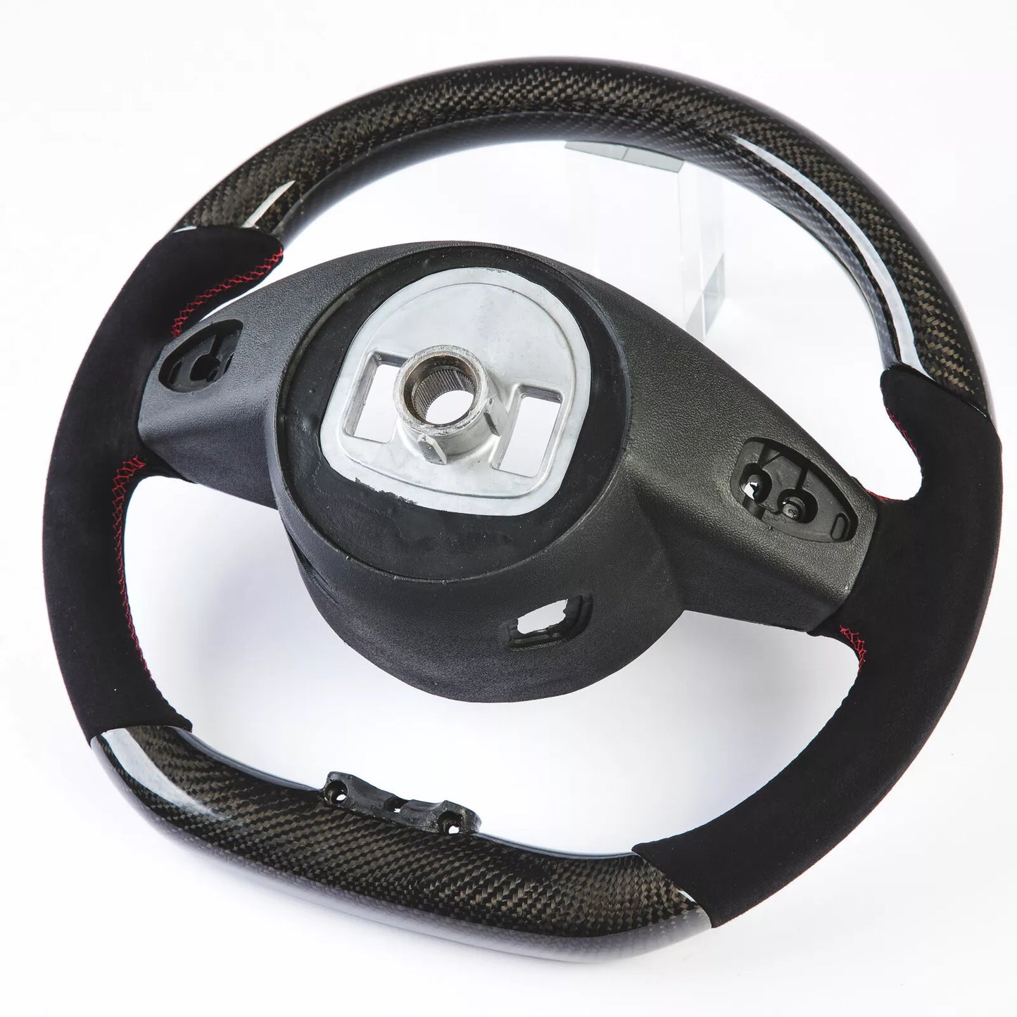 Flat Steering Wheel Carbon Suede for Mercedes Benz C-Class W205 (2015-2021)
