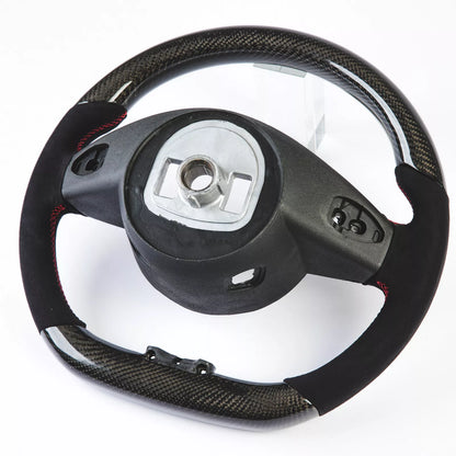 Flat Steering Wheel Carbon Suede for Mercedes Benz C-Class W205 (2015-2021)