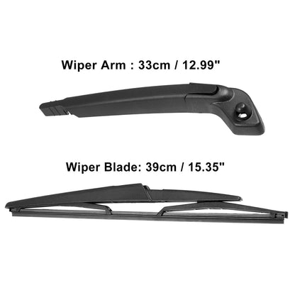 15" Rear Windshield Wiper Blade Arm Set for Volvo V70 (2004-2007)
