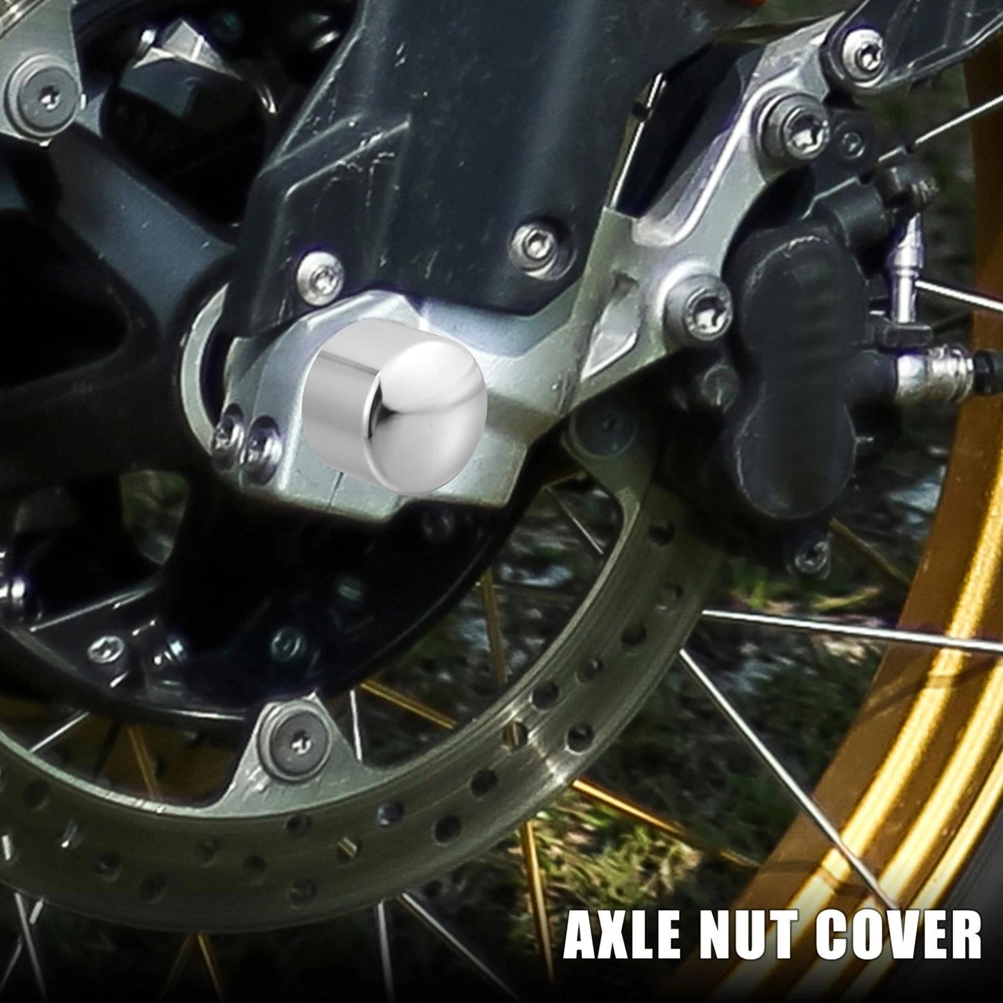 1 Pair 29mm Chrome Front Axle Cover for Harley Aluminum Alloy Silver Tone