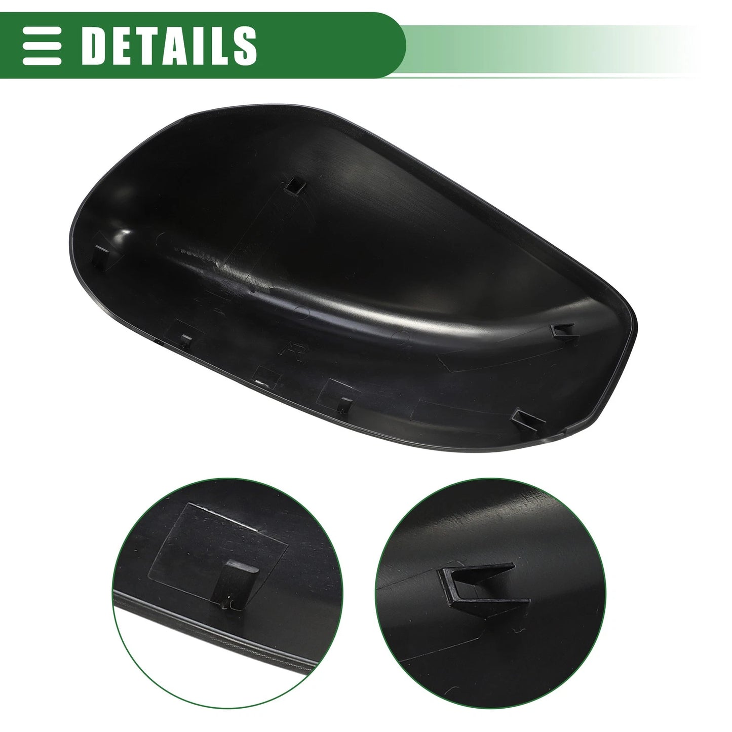 Gloss Black Left Right Rearview Mirror Covers for Nissan Altima (2013-2018)