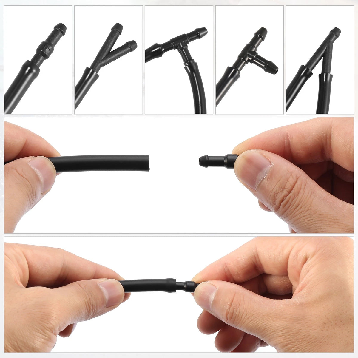 Front Windshield Washer Nozzles & 2 x Meters Washer Hose for Toyota Camry