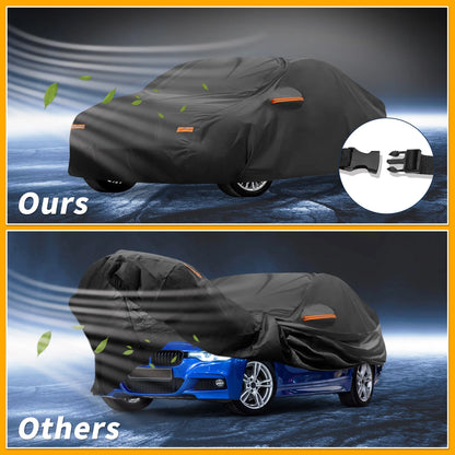 Car Cover Waterproof All Weather for BMW 1 Series Sedan Black Aluminum Film