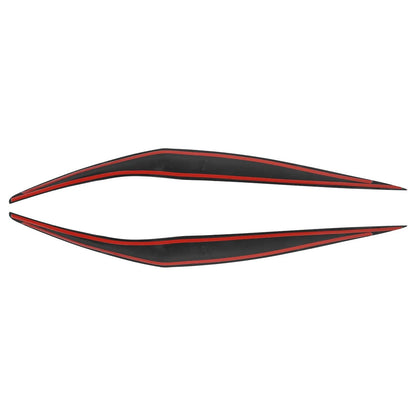 Headlight Eye Lid Cover 2 x Black for Ford Fiesta (2013-2016)