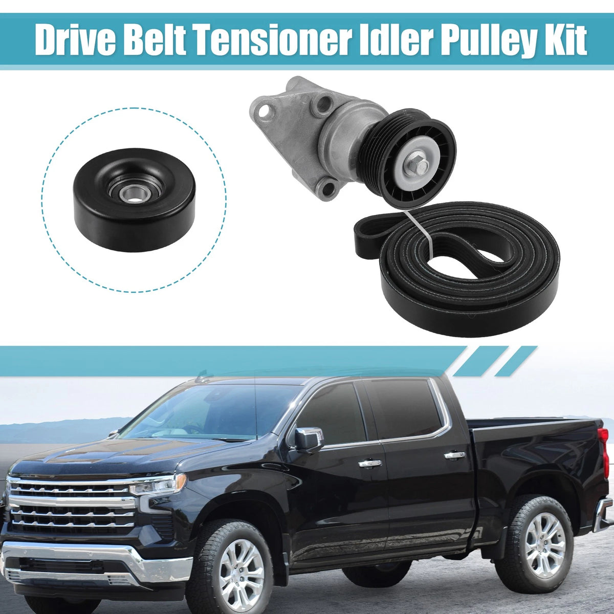 Set Drive Belt Tensioner Idler Pulley Assembly for Chevy Avalanche