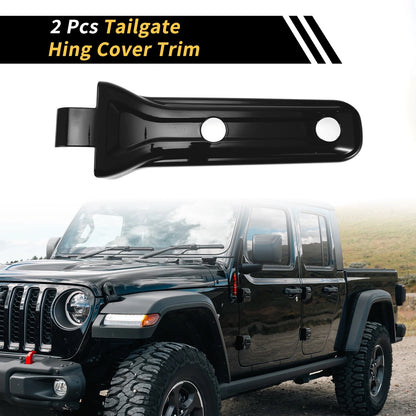 Tailgate Hing Cover Trim for Jeep Wrangler JL Gladiator Black 1 x Set