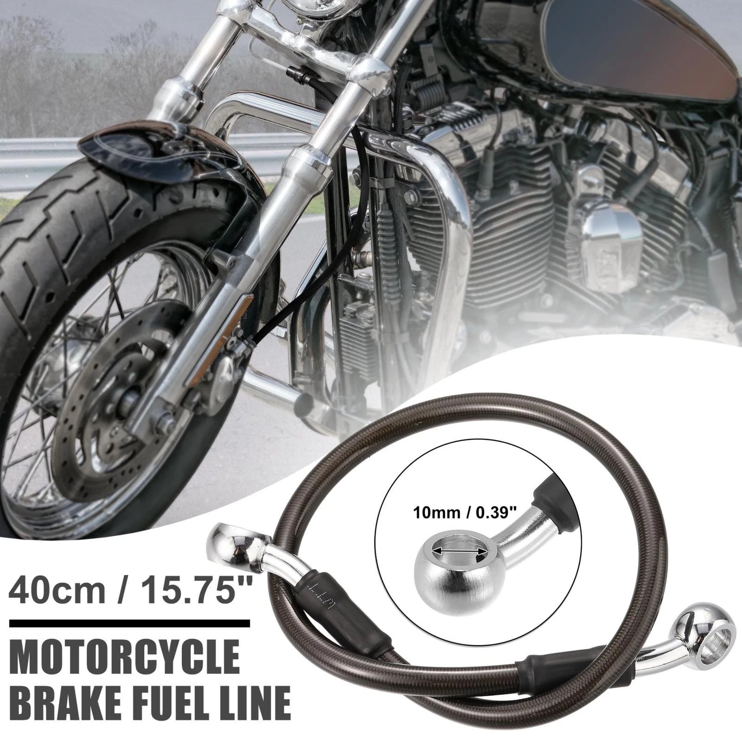 40cm Brake Clutch Oil Hoses Line Pipe Throttle Gas Line for Motorcycle