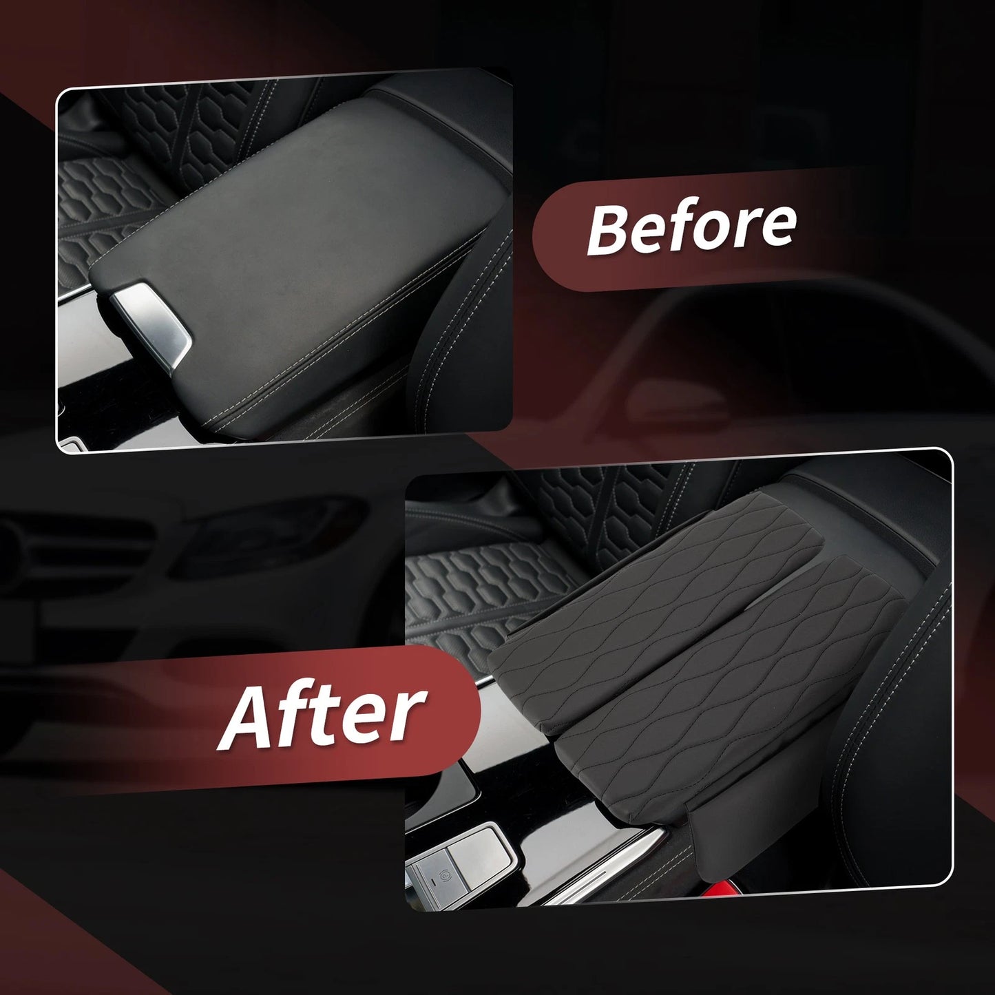 Center Console Cover for BMW X5 G05 2019-2025 Black Napapi PVC