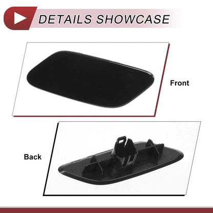 Front Left Washer Nozzle Cover for Lexus RX350 (2019-2022) Black 1 Pcs
