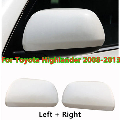 2 x Left+Right Side Rearview Mirror Cap Covers for Toyota Highlander (2008–2013)