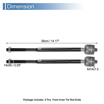 4 x Front Inner Tie Rod Ends for Mitsubishi Outlander (2007-2017)