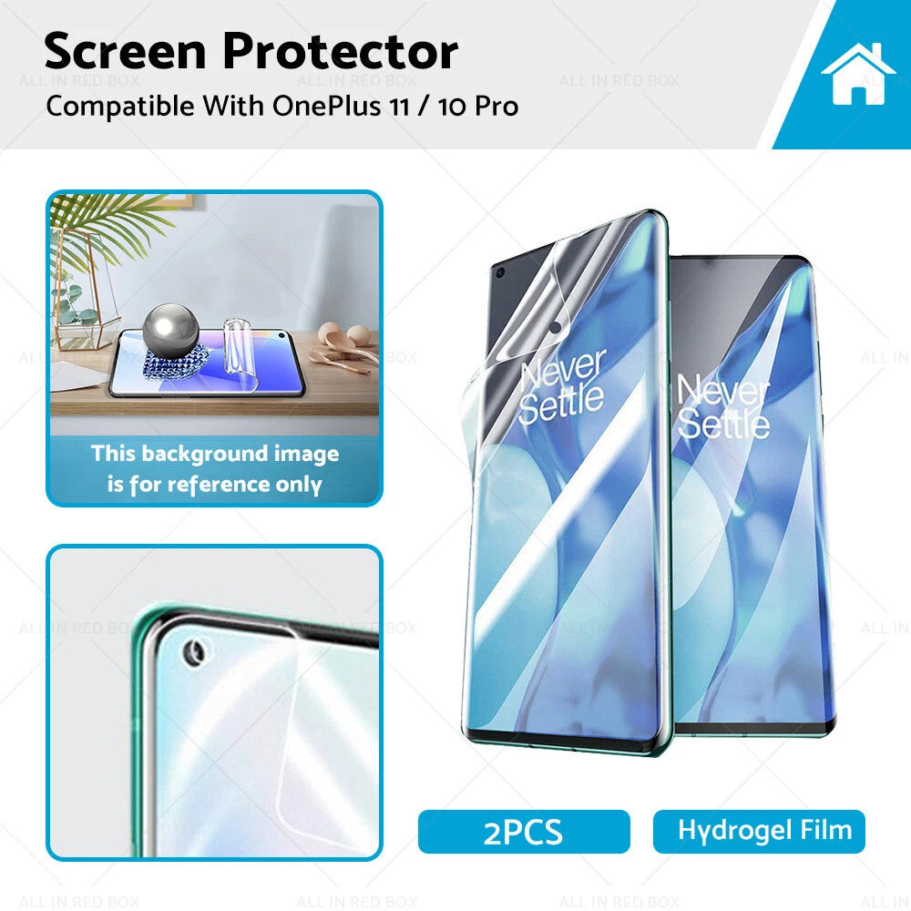 HD Clear Screen Protectors for OnePlus 11, 10 Pro (2022-2023)