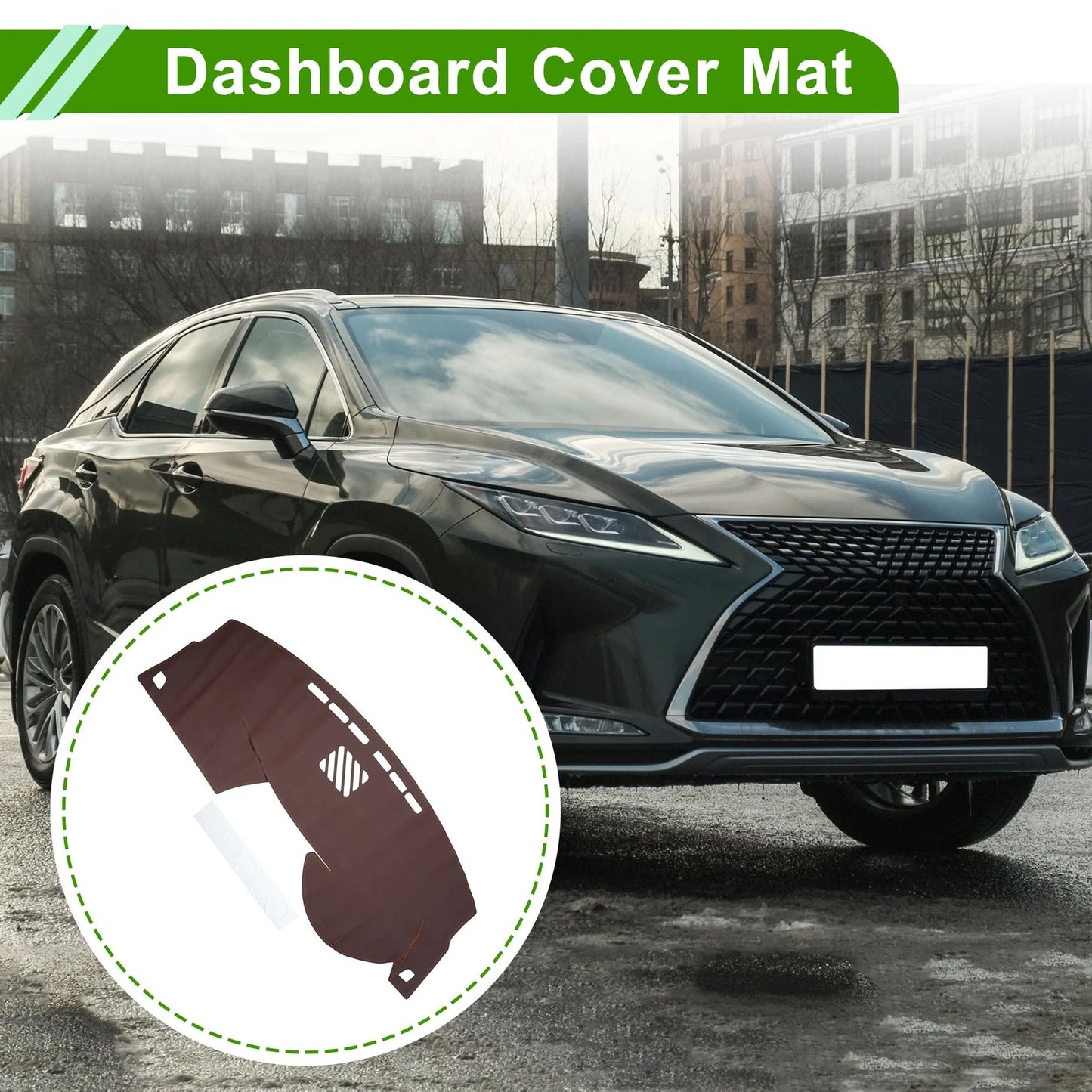 Dashboard Cover Mat for LEXUS RX 350 (2010-2015) - Brown