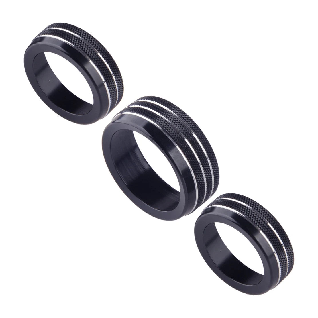 Black Climate Volume Knob Ring Cover for Grand Cherokee (2014-2021)