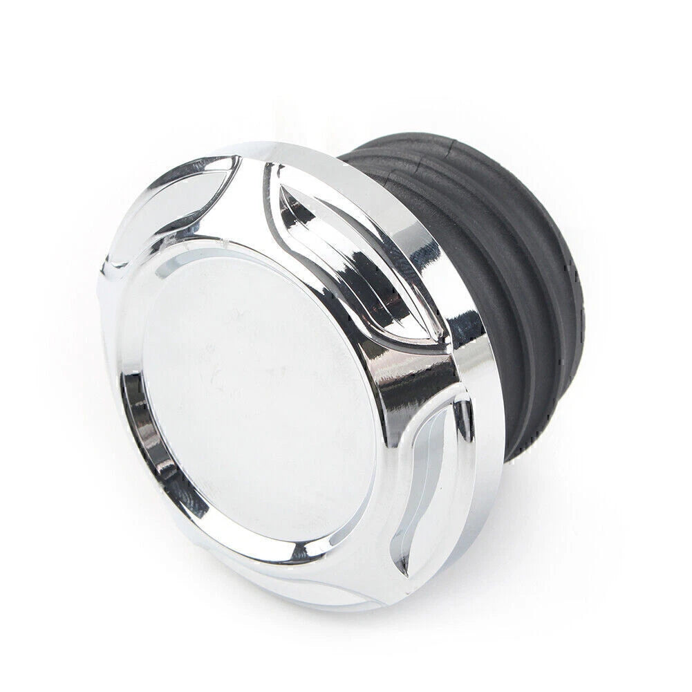 CNC Cut Chrome Gas Cap for Harley Dyna Softail