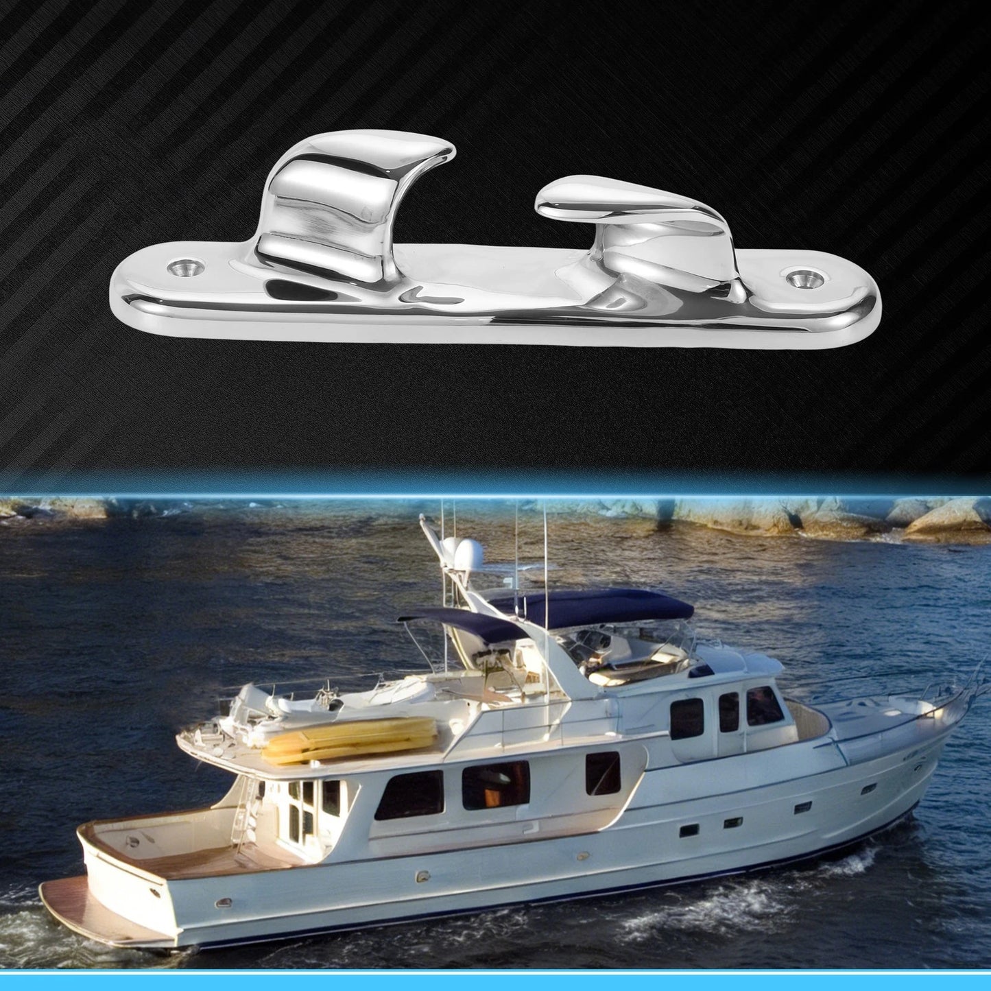 Boat Bow Chock / 204 mm / Marine 316 Stainless Steel Boat Cleats for Right Side