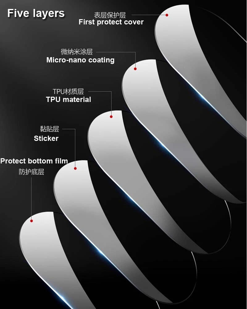 For Camry 2018-2019 SMOKY NOIR TPU Headlight Sticker Protect Film Cover