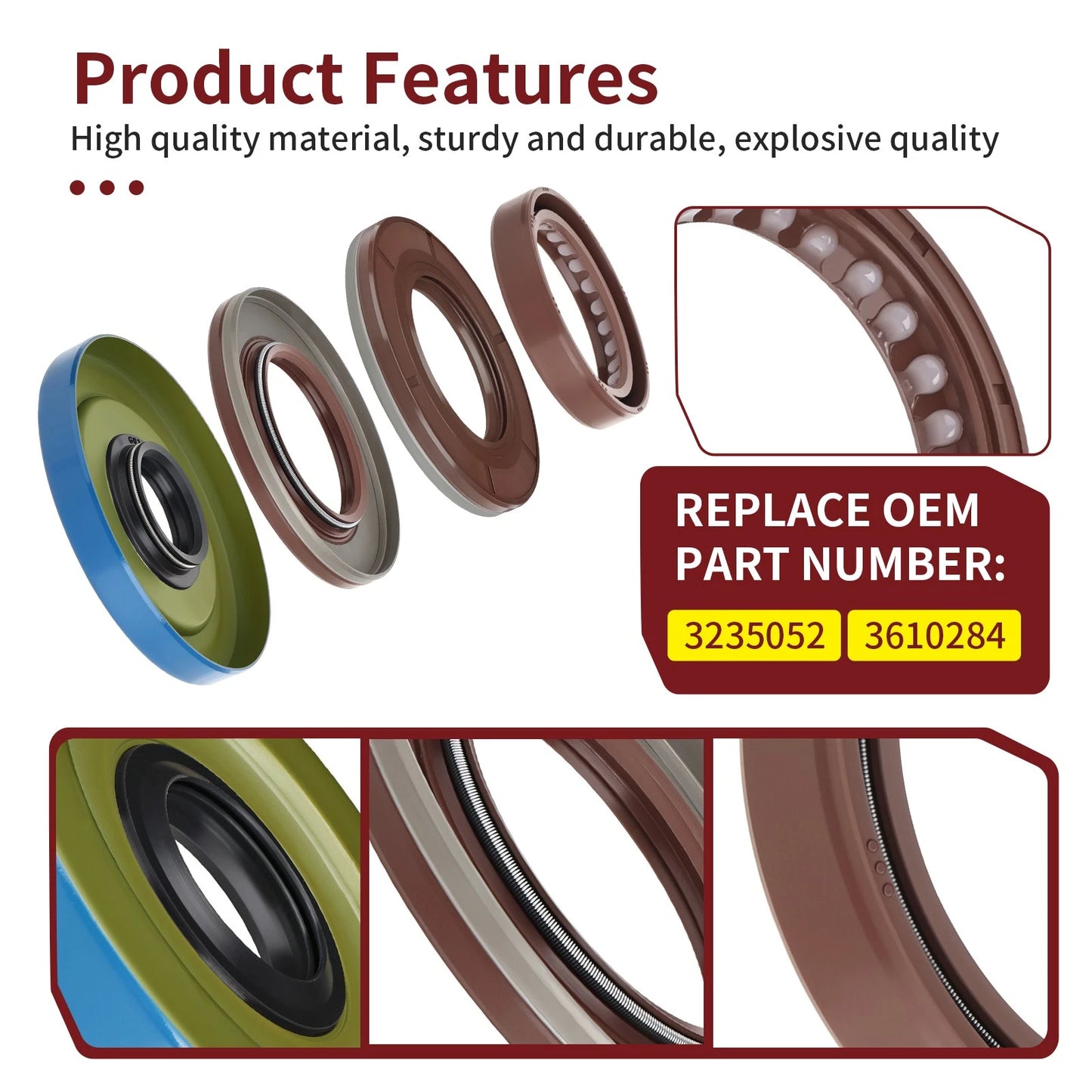 Crankshaft Seal + Triple Lip for Polaris Ranger RZR Pro XD 900/1000 (2020–2023)