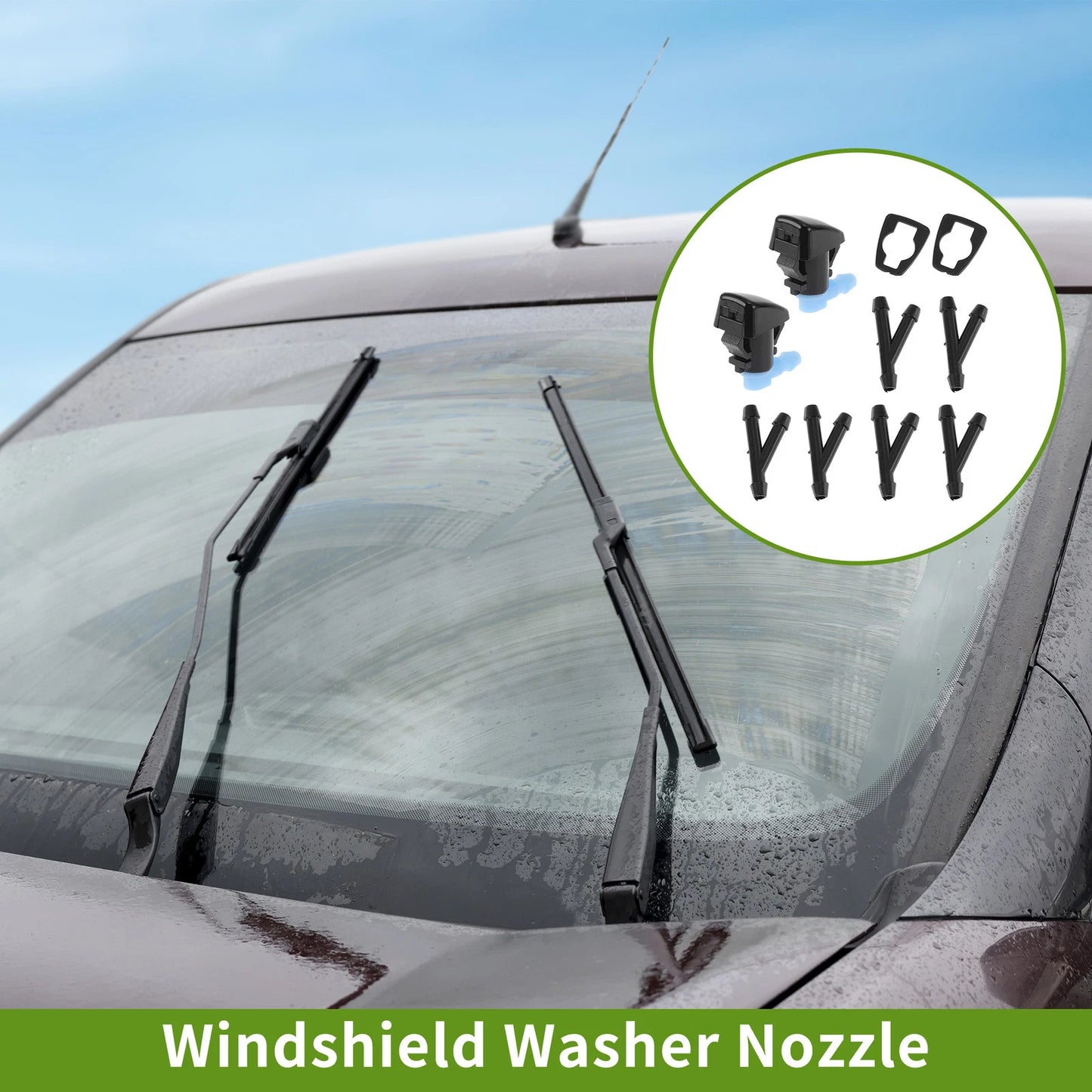 1 x Windshield Washer Nozzle w/ Hose Connector for Jeep