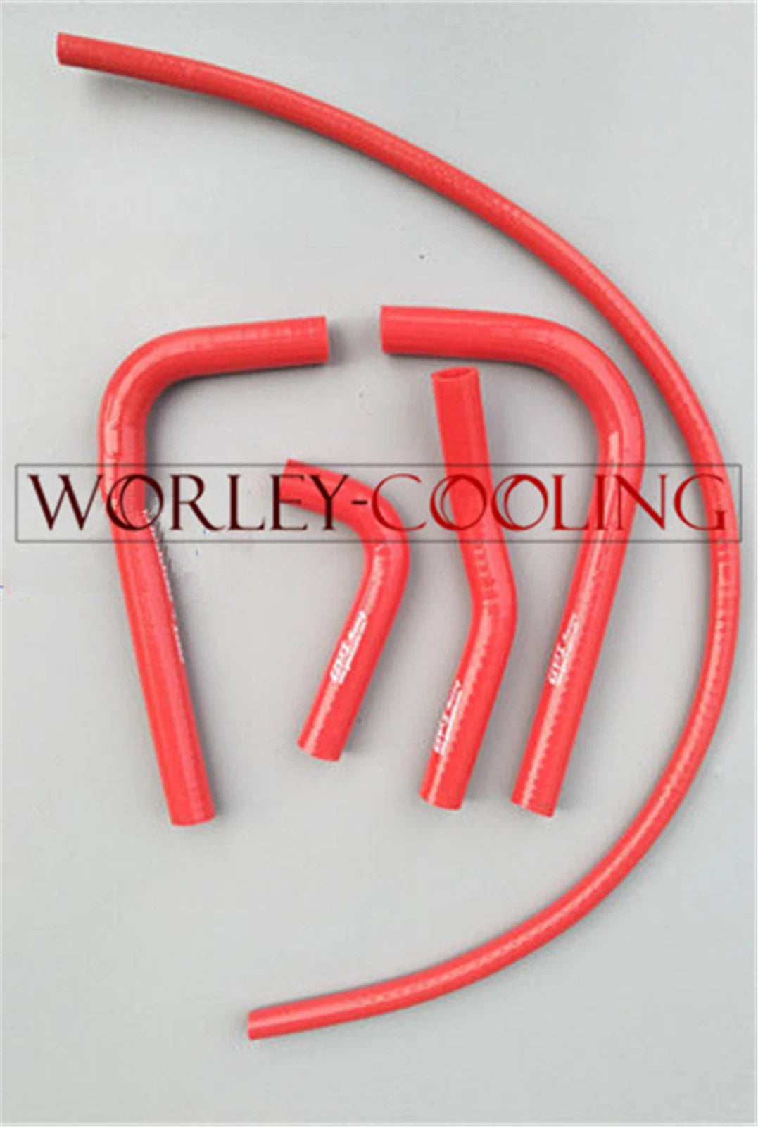 Radiator Hose for Kawasaki KX250F 2017-2020 Red Silicone 2 x