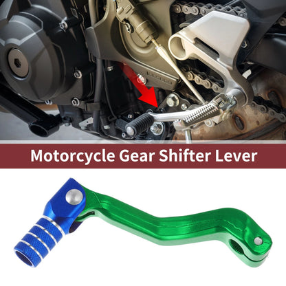 Folding Gear Shifter Lever Green Blue Silver Tone for Kayo T2