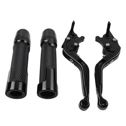 CNC Black Extendable Brake Clutch Lever Grip Set for Honda VFR1200 (2010-2016)