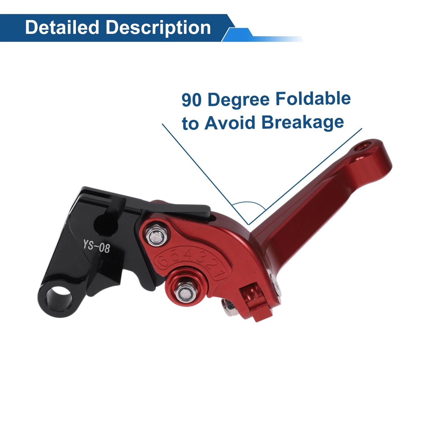 Adjustable Brake Clutch Levers  Solid Red for Honda CBR600RR (2007-2016)