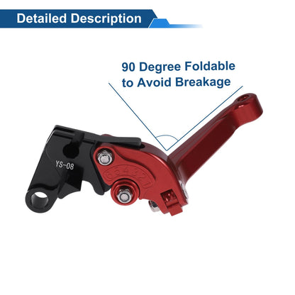 Adjustable Brake Clutch Levers  Solid Red for Honda CBR600RR (2007-2016)