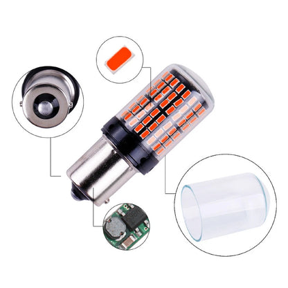 Red 1156 144-SMD LED Tail Stop Brake Turn Signal Bulbs for Car
