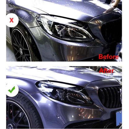 Car Smoke Black TPU Headlight Sticker Protect Film Fit For Benz C Class 2017+