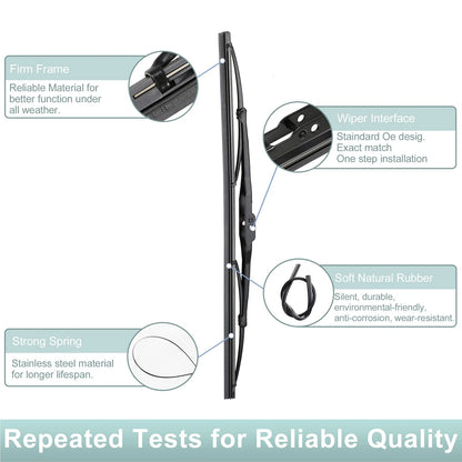 Rear Wiper Blade Arm Set for Porsche Cayenne S Pre-GTS (2002-2010)