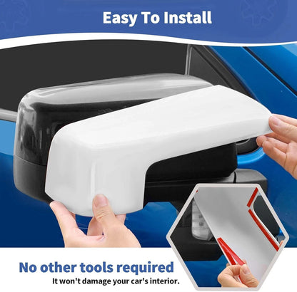 Side Mirror Cover Cap for GMC Sierra, Chevrolet Silverado 2019-2024 White