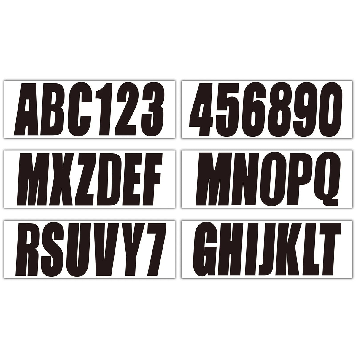 Custom 3" Boat & Jet Ski Stickers for Boat Registration Numbers & Letters