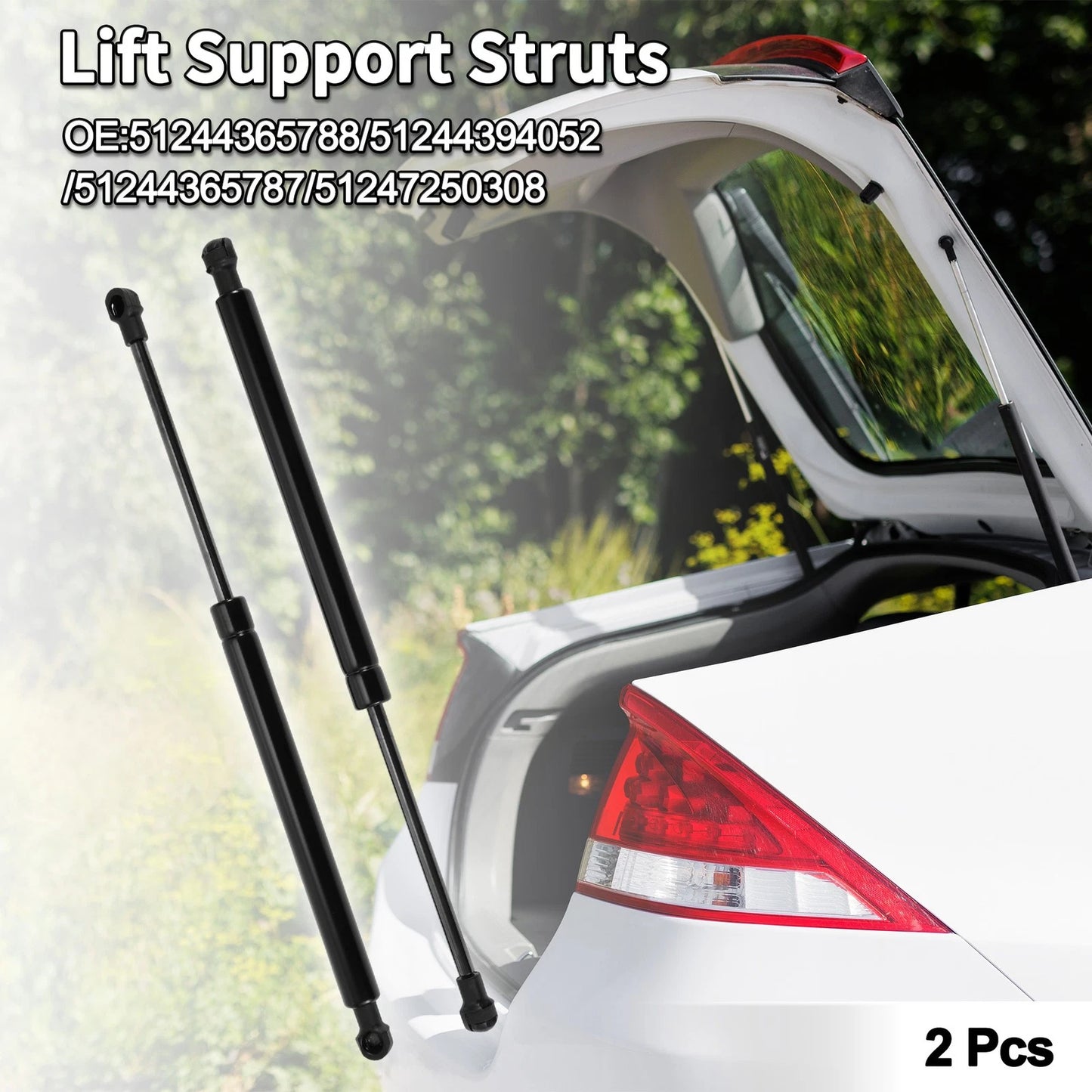 Rear Hatch Lift Supports for BMW E90 323i 325i 328i 330i 335i M3 Sedan (2006-2013)