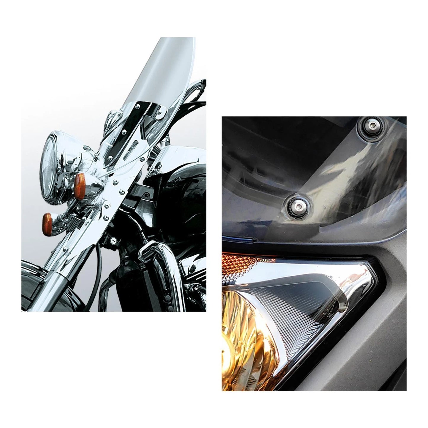 20pcs M5 Black Rubber Windscreen Screws Bolts Nut for Motorcycle
