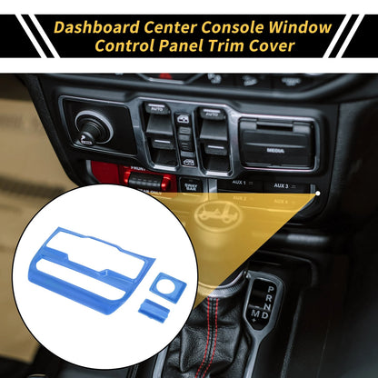 Dashboard Center Console Window Control Panel Cover for Jeep Wrangler (2011-2018)