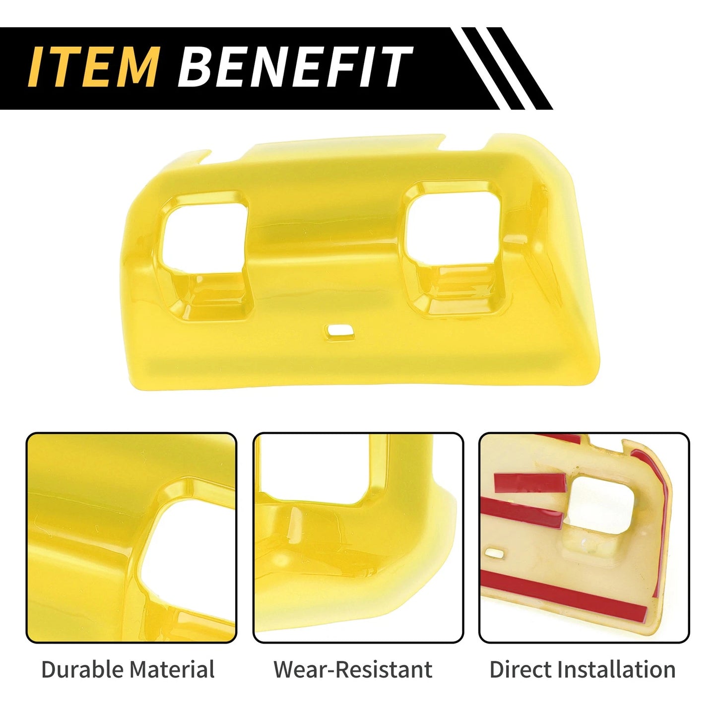 Rear Window Switch Panel Trim Cover for Jeep Wrangler JL JLU (2018-2024) Yellow