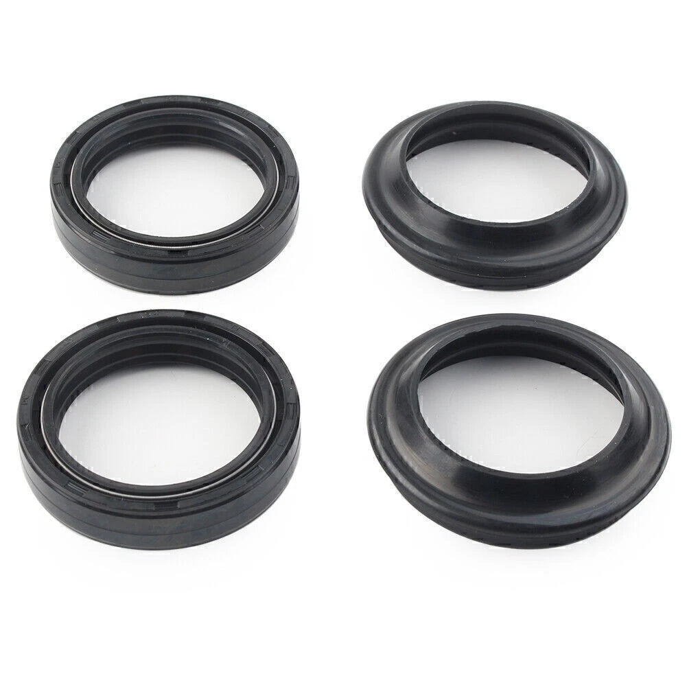 4 x Black Oil Seals Dust Seals for Front Fork Damper Shock Absorber (All Years)