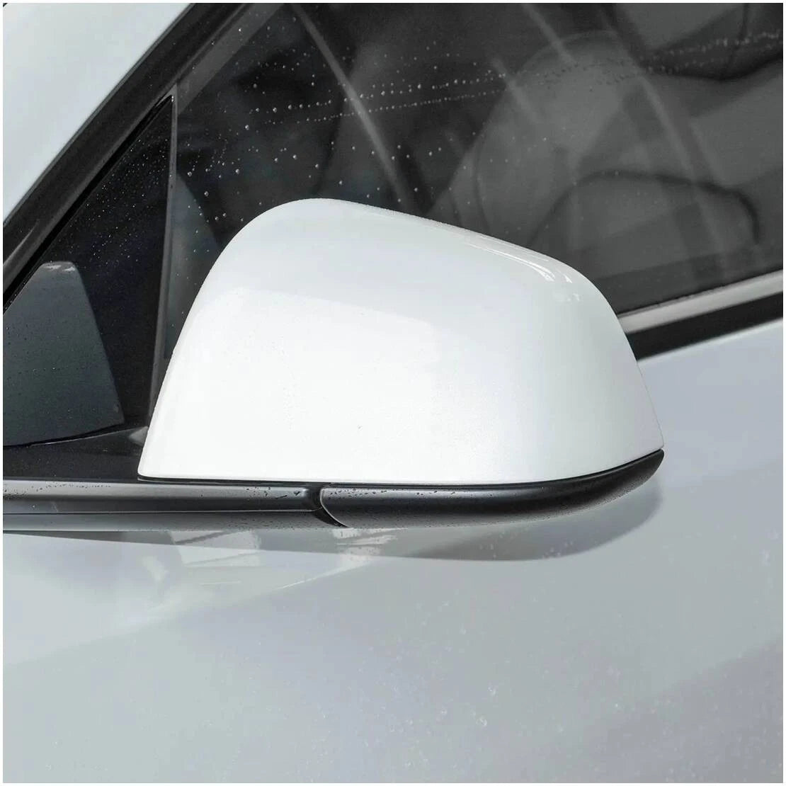 L & R Side Wing Rearview Mirror Cap Covers for Tesla Model Y (2020-2024)