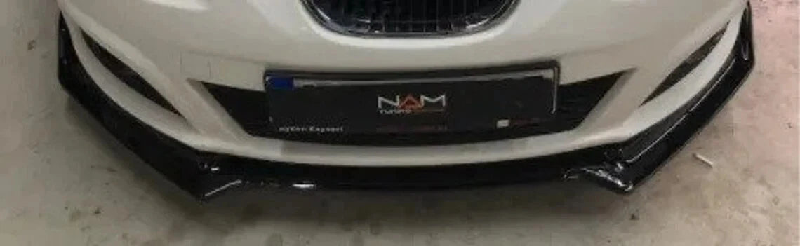 Front Bumper Lip Splitter Spoiler for Seat Leon Mk2 (2005-2012) 3 Pcs