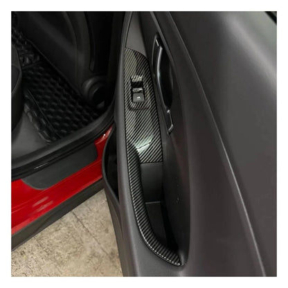Carbon Fiber Window Lift Switch Panel Trims for Hyundai i30 (2018-2023)