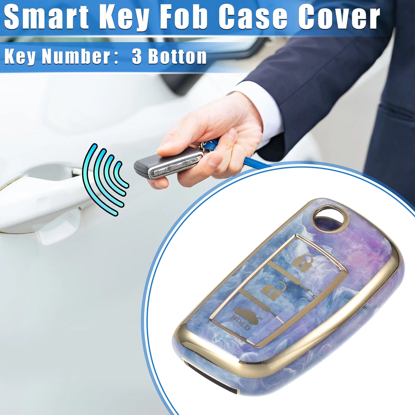 3 x Button Smart Key Fob Case Cover for Nissan Rogue Frontier (2014-2023)